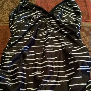 Black and white one piece swimsuit